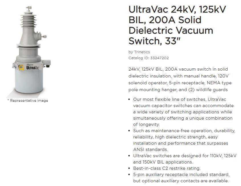 Switch Vacuum Ultravac 24