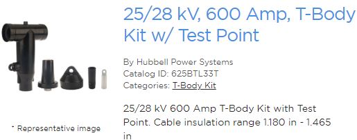 ELBOW 25KV 600A KIT 500 T