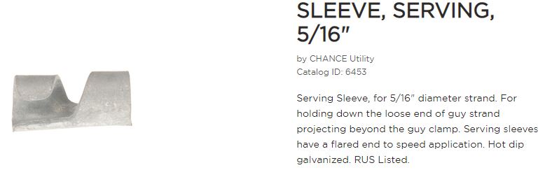 SLEEVE SERVING 5/16in